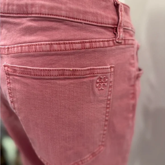 🌸 Tory Burch Pink Skinny Dusty Rose Jeans – Size 30 - Picture 11 of 16